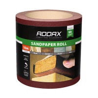 Addax Sandpaper Roll - 80 Grit - Red 115mm x 10m