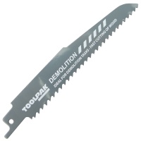 ToolPak 150mm 6 TPI Demolition Wood Reciprocating Saw Blade - Pack 3