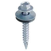 Slash Point Screws - Hex - For Timber - Zinc - with EPDM Washer