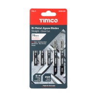 Timco Jigsaw Blades - Metal Cutting - Bi-Metal Blades T118BF - Pack 5
