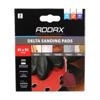 Delta Sanding Pads - Mixed PACK 5 - 95 x 95mm (80/120/180)