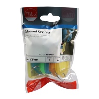 Coloured Key Tags - 6 Pack