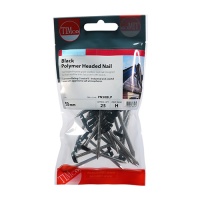 Polymer Headed Pins - Stainless Steel - Black 40mm - Pack 50