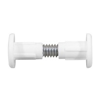 Plastic Cabinet Connector Bolts - White 28mm Pack 4