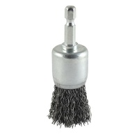 Drill End Brush - Crimped Steel Wire 25mm
