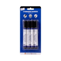 Black Permanent Marker Pens x 4