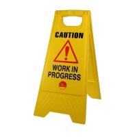 A-Frame Safety Sign - Caution Work in Progress 610 x 300 x 30